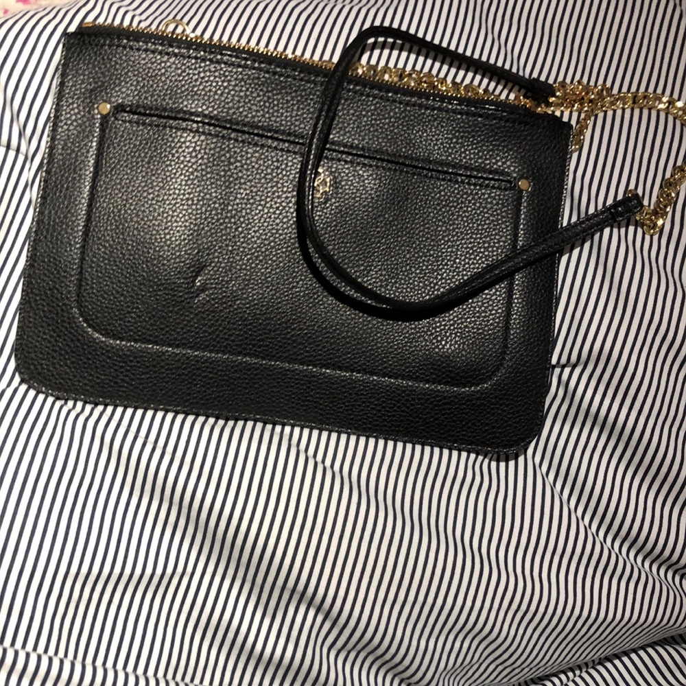 Black shoulder bag/clutch adjustable